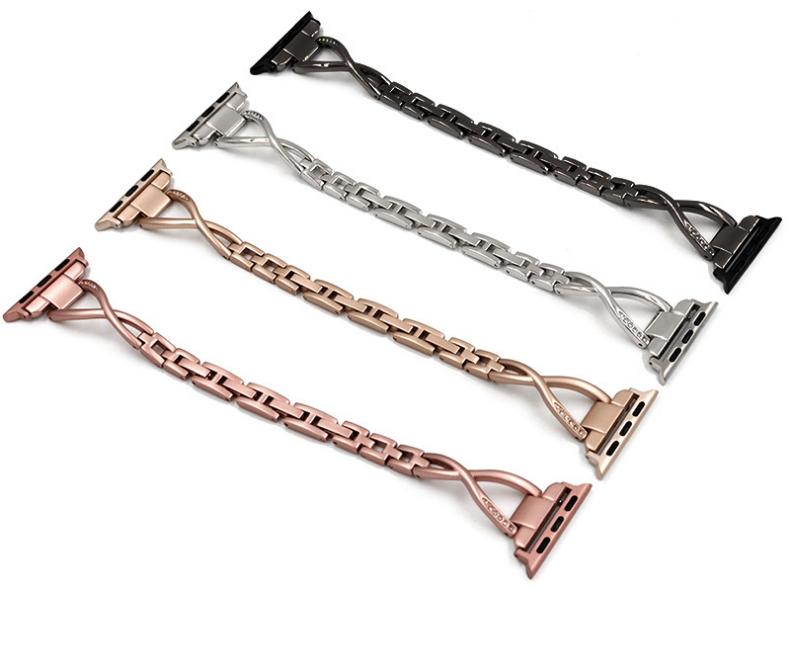 Lux Diamond X-Type Steel Watch Strap for Apple