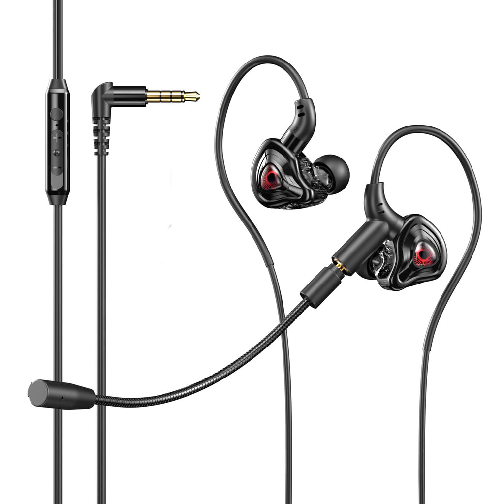 QJF-G59 Wired Gaming Earbuds with Dual Mic