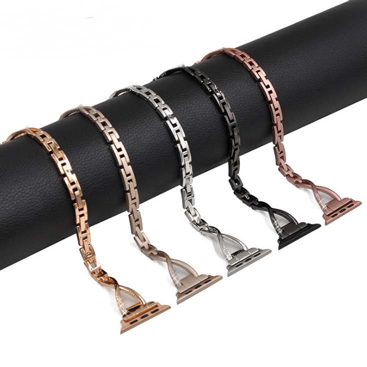 Lux Diamond X-Type Steel Watch Strap for Apple