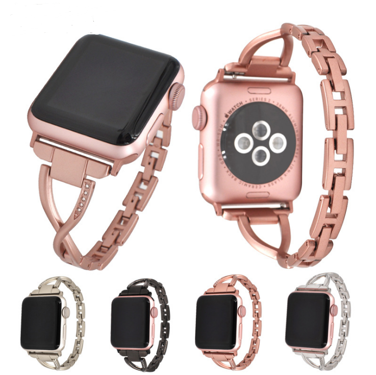 Lux Diamond X-Type Steel Watch Strap for Apple