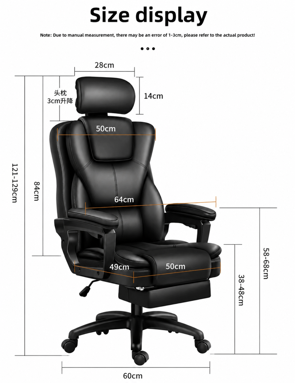Executive Ergonomic Office Chair with Footrest