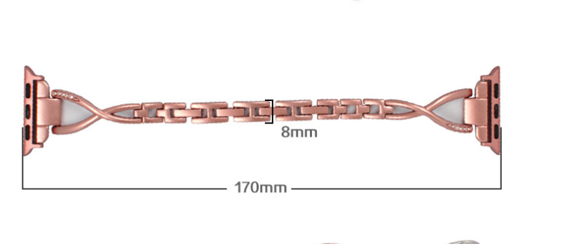 Lux Diamond X-Type Steel Watch Strap for Apple
